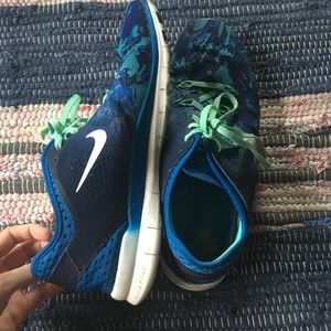 EUC Nike Free TR Fit 5 Blue/Aqua Athletic Sneakers